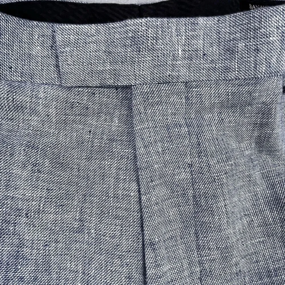 Banana Republic Linen Blend Pants Mens 32x32 Blue Slim Fit Wedding Resort Beach